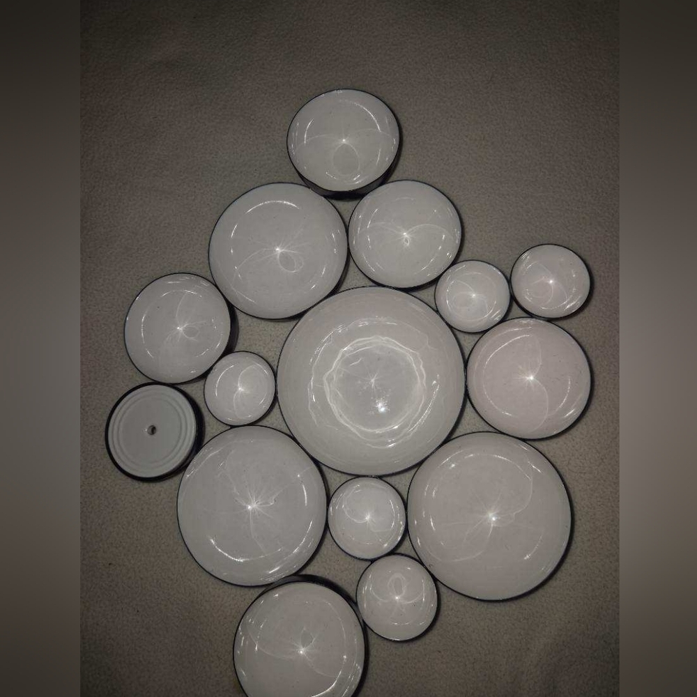 Nora Fleming Black Bubble Serving Condiment/dip Platter